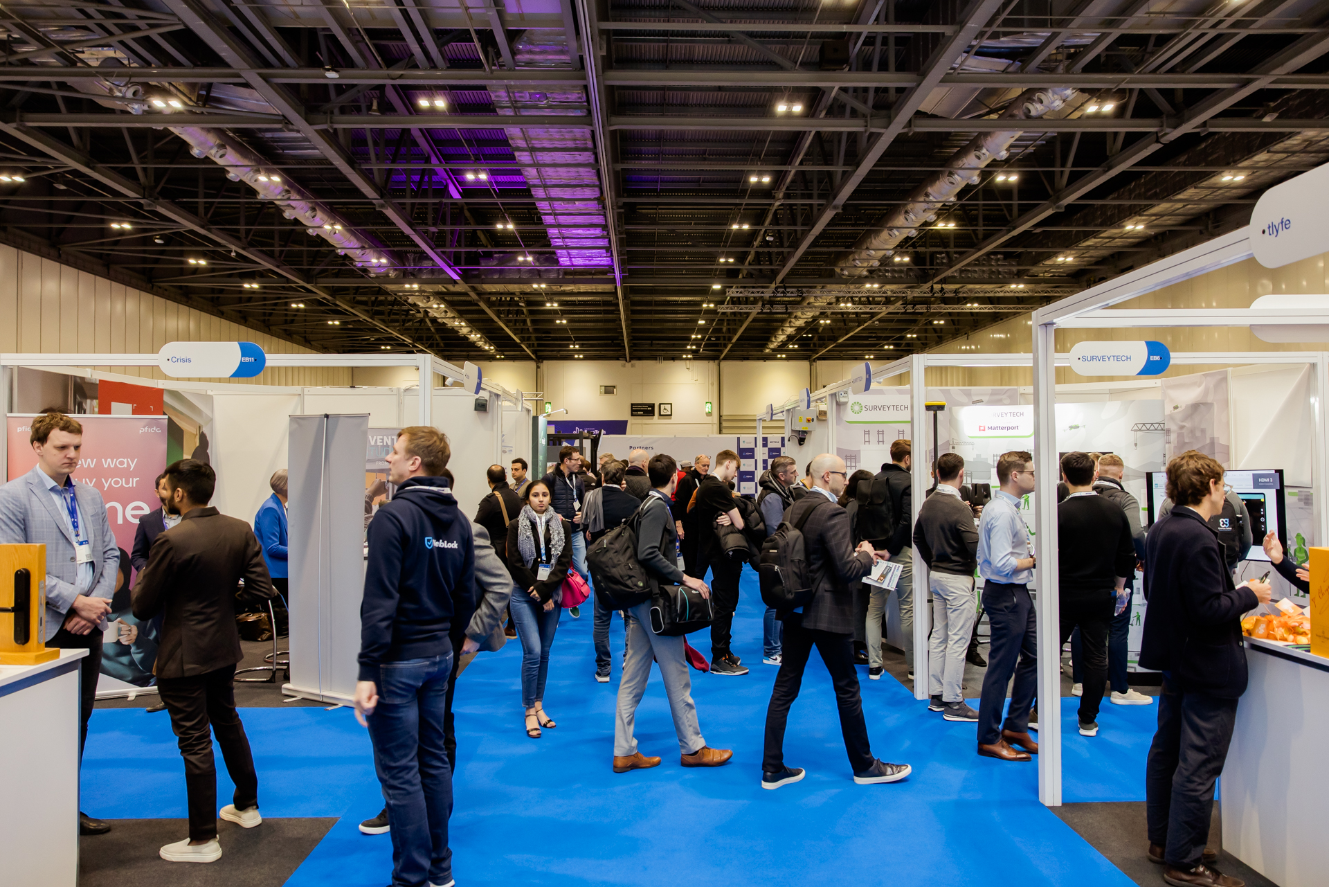Busy exhibition floor