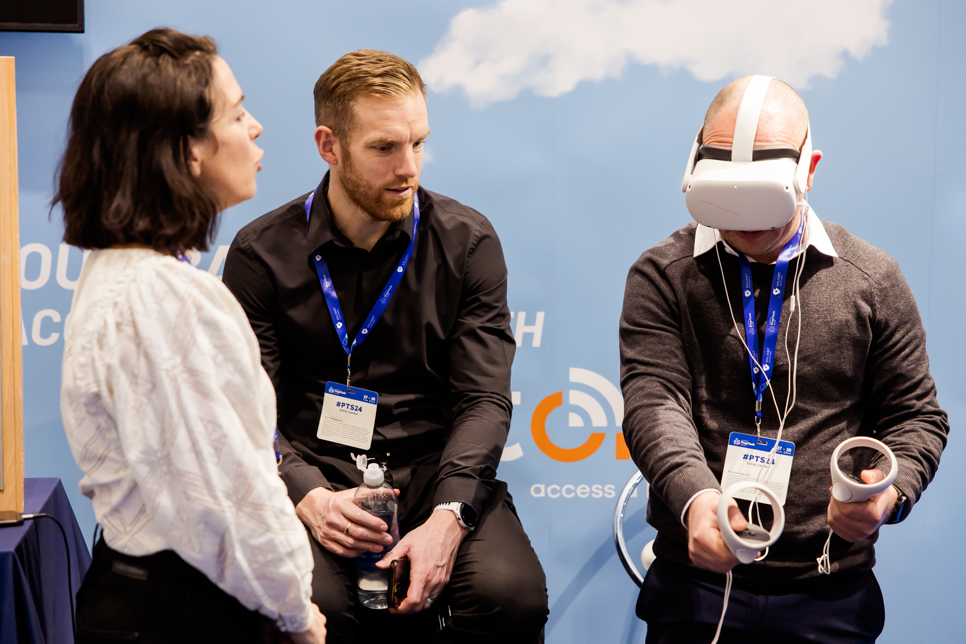 Attendee watching a live product demo